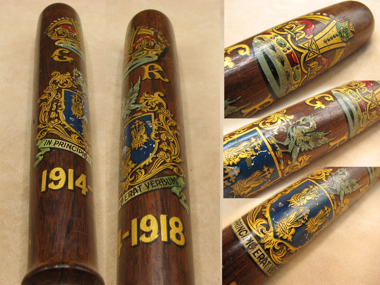WWI police presentation truncheon with Kings Lynn coat of arms